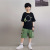 Boy's Short-Sleeved T-shirt 2021 New Fashionable Summer Clothing Children's Fashion Brand Top Loose round Neck Medium and Large Children's Clothing Half-Sleeved T-shirt