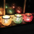 Creative European Mosaic Glass Candle Holder Wedding Table Props Candlelight Dinner Buddha Offering Ornaments