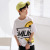 Boy's Short-Sleeved T-shirt 2021 New Fashionable Summer Clothing Children's Fashion Brand Top Loose round Neck Medium and Large Children's Clothing Half-Sleeved T-shirt