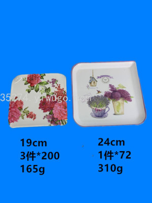 Melamine Tableware Melamine Stock Spot Melamine Fruit Plate with a Variety of Styles Can Be Sold by Ton