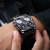 Oulm Large Dial Fashion Casual Men's Watch Large Dial Double Time Zone Compass Thermometer Men's Quartz Watch