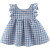 Children's Clothing Girls' Dress Summer Infant Girl Baby Flounced Sleeve Plaid Princess Dress Foreign Style Little Kids' Summer Clothing