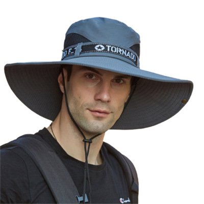 Fishing Hat Men's Sun Hat Summer Outdoor Sun Hat Big Brim Fishing Breathable Bucket Hat Alpine Cap