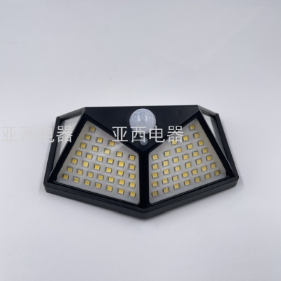 CL-114 Cross-Border Hot Selling 114led Solar Induction Lamp Wall Lamp Outdoor Waterproof