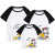 Laimengde 2021 New Parent-Child Cotton Short-Sleeved T-shirt for a Family of Three Casual Cartoon Kindergarten Class Uniform