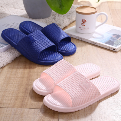 New Four Seasons Japanese Style Bathroom Massage Men's Slippers Female Supermarket Hotel Home Stall Slippers Manufacturer One Piece Dropshipping