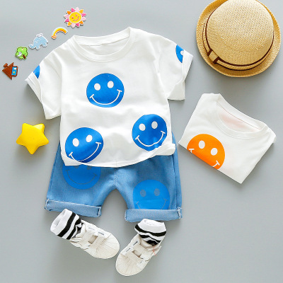 Children's Clothing Boys Summer Suit 2020 New Children's Summer Short Sleeve 1-4 Years Old 5 Baby Two-Piece Suit Fashionable Clothes