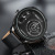 Oulm Oulm New Fashion Men's Watch Men's Quartz Watch Double Time Zone Large Dial Luminous Leather Watch