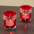 Red Silver European Romantic Tass Glass Candlestick Bar Party Wedding Props