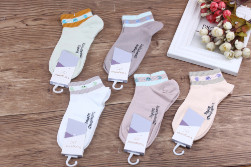 Stall 3 Yuan Store Supply Men/Women Socks Summer Thin Deodorant Sweat-Absorbent Cotton Summer Low-Top Breathable Boat Socks 