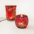 European Style Orange Red Handmade Mosaic Glass Candlestick Modern Home Romantic Candlelight Dinner Ornament Furnishing
