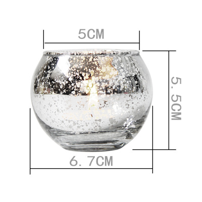 E-Commerce Special for Simple Silver Spot Small Balls Glass Candlestick DIY Homemade Incense Candle Empty Cup