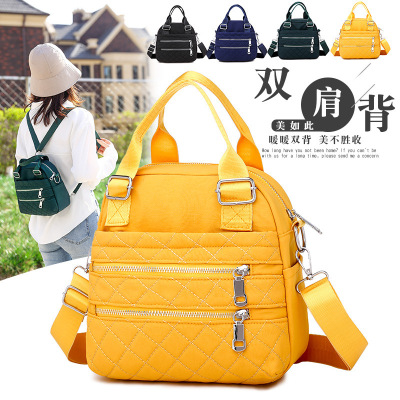  New Korean Style Diamond Embroidery Thread Backpack Mini Fashion Small Bag Shoulder Crossbody Casual Trendy Women's Bags