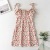 2021 European and American Style Spring Women's New Wholesale Shoulder Lace Printing Dress