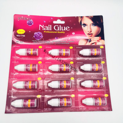 Nail Supplies Wholesale Nail Glue 3g/bottle With Brush Nail False Glue Super Strong 12pcs/card nail glue