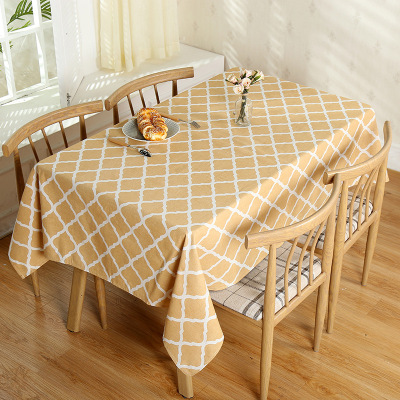 Rectangular Table Cloth Cotton Tablecloth Cloth Coffee Table Tablecloth Simple Home Internet Popular Plaid Tablecloth One Piece Dropshipping