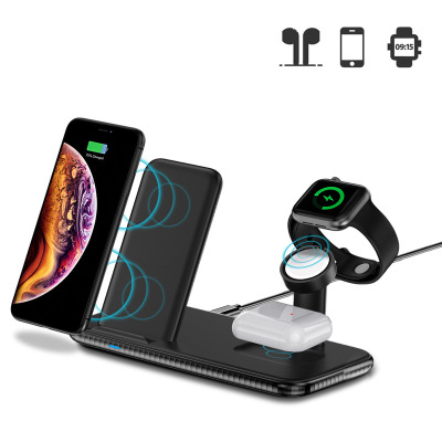 Amazon Four-in-One Wireless Charger Qi for iPhone Huawei 15W Apple Watch Direct Charging