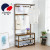 Household Shoe Changing Stool Clothes Rack Integrated Door Floor-Mounted Shoe Cabinet Floor Coat Rack Bamboo Xuan Storage Shoe Rack