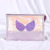 Cross-Border New Arrival Sequins Pu Stitching Cosmetic Bag Wings Embroidered Storage Bag Portable Briefcase Waterproof Wash Bag