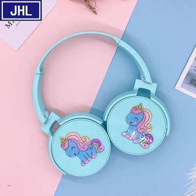 Unicorn Macaron Bluetooth Headset Headset Cartoon Stereo Earphone Card MP3 Foreign Trade Hot Sale.