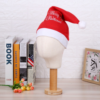 Non-Woven Embroidery Christmas Hat Christmas New Christmas Hat for the Elderly Adult and Children Christmas Decorative Hat