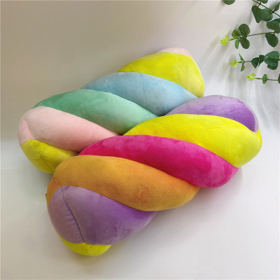Factory Direct Sales Cartoon Color Short Twist Pillow Home Cushion Office Lunch Break Pillow Drawing Sample Customization