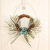 Christmas Wreath Wreath Christmas Vine Ring Wall Hanging Bell Pine Cone Flocking PE Door Hanging Home Decoration