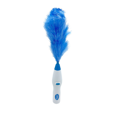 Cleaning Brush Dust Collector Dust Remove Brush 360 Degrees Rotatable Electric Feather Duster Blue Feather Duster