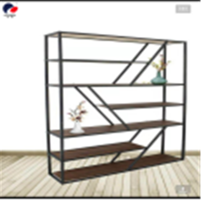 Nordic Partition Storage Rack Living Room Entrance Storage Rack Wrought Iron Multi-Layer Display Stand Office Floor Desk