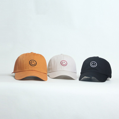 Peaked Cap Smiley Face Hat Soft Top Baseball Cap Female Outdoor Fashion Sports Sunhat