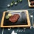 Natural Black Marble Dinner Plate Stone Dinner Plate Square Steak Plate Steak Plate Barbecue Plate Bbqparty Plate
