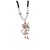 Popular Korean Style Clothes Accessories Wholesale Diamond Jewelry Long Necklace Women's Fashion Opal Sweater Chain Alloy