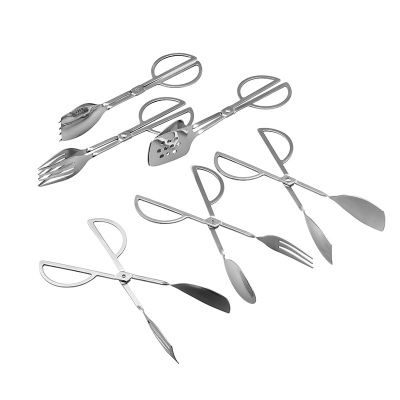 Stainless Steel Food Tong Korean Barbecue Clip Multi-Functional Bread Steak Clip Amazon Kitchen Supplies Wholesale