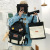 INS Schoolbag Female Korean Harajuku Ulzzang Mori Style Junior High School Four-Piece Backpack Fashion Student Backpack Customization
