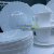 White Jade Porcelain 40 Head Shell Shape Cutlery Set Plate Cup Bowl Tableware