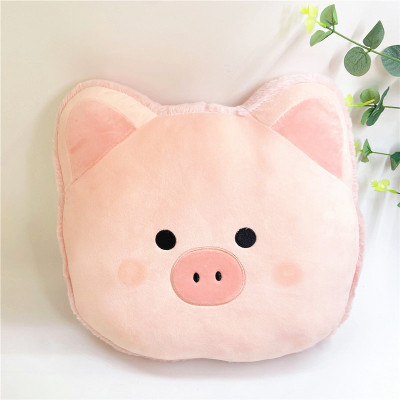 Factory Direct Sales Adorable Cartoon Little Pig Cushion Sofa Cushion Office Siesta Pillow Plush Toy Sample Customization