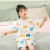 2021 Summer New Children's Short-Sleeved Suit Breathable Cotton Soft Baby Homewear Suit Boys and Girls Air Conditioning Clothes