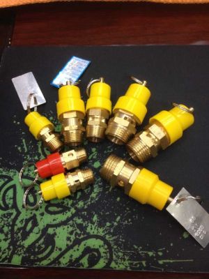 Red Yellow Hooded Safety Valve Air Compressor Safety Valve