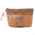 Wood Grain Printing Stitching Cosmetic Bag Double Pull Double Bag Handbag Portuguese Special Souvenir Bag