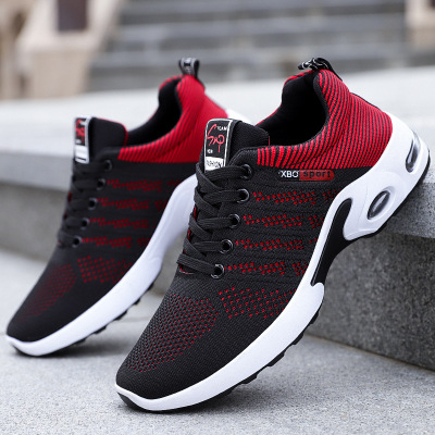 Shoes Men's 2021 Spring New Men's Shoes Breathable Lace up Running Shoes Korean-Style Lightweight Casual Sneakers Men