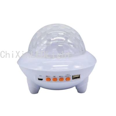 Charging Bluetooth Stage Lights Globe Crystal Music Ambience Light Rotating Lamp for Booth Starry Sky Small Night Lamp