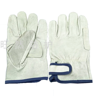 Arc-Welder'sWear-Resistant Temperature Resistant Short Cowhide Handling Work Gloves Labor Protection Protective Gloves