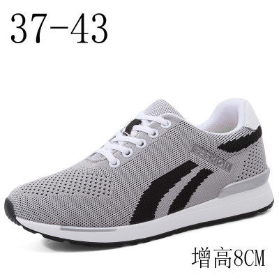 Spring and Autumn New Men's Men's Casual Sports Shoes Height Increasing Insole Trendy Men's Shoes Korean Style Comfortable Flyknit Shoes