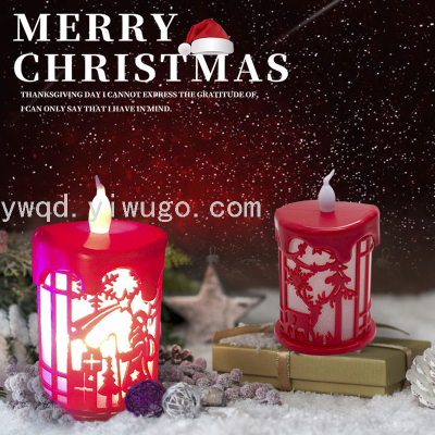 Christmas Candle Light Halloween Old Man Christmas Tree Led Colorful Atmosphere Storm Lantern Decorative Pumpkin Candle Light