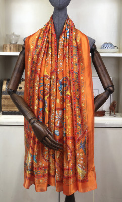 35"x70" Fashion Lightweight Scarf for Women Sun Proof Beach Shawl Artificial Silk Scarf