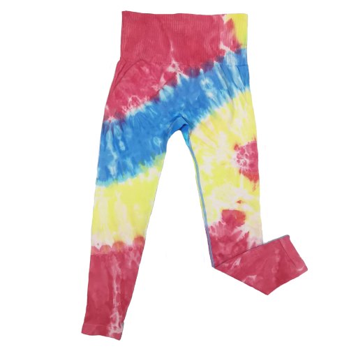 Tie-Dye Yoga Pants Cross-Border Gradient Sports Seamless Fitness Yoga High Waist Tights Women‘s Yoga European and American Cropped Pants 