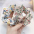 Internet Celebrity Girl French Large Intestine Ring Floral Plaid Hair Band French Retro All-Match Fabric Art Hair Rope Net Internet Celebrity Hair Accessories