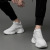 Spring New TikTok Same Style Men's Shoes Fashion Invisibly Heightened Shoes Cowhide Stitching Fly-Knit Sneakers Fashion Shoes