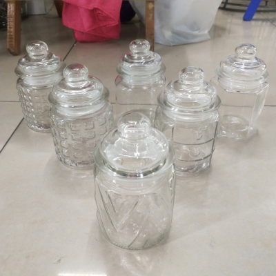 Factory Direct Sales Small 300ml Glass Storage Jar Sealed Storage Jar Nut Tea Candy Storage Glass