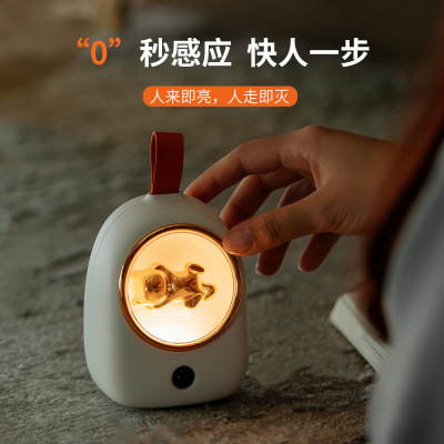 Cat Yue Induction Lamp Human Body Small Induction Night Lamp LED Light-Controlled Bedroom Bedside Nap Sleep Night Night Light